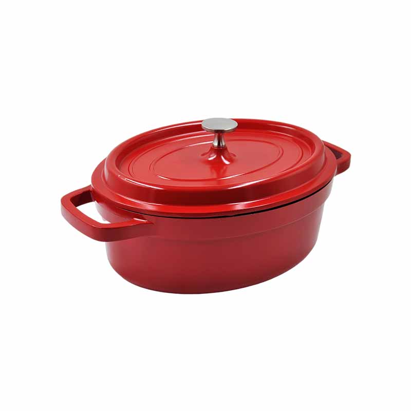 Cast alunimum pot with aluminum lid oval shape 