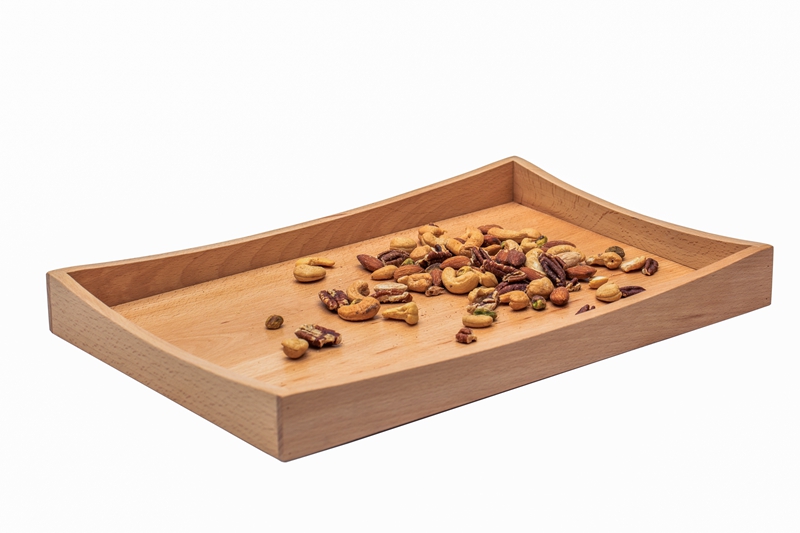 Oblong beech wood nut plate