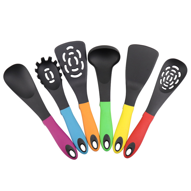 6pcs Nylon kitchen tool set with color handle