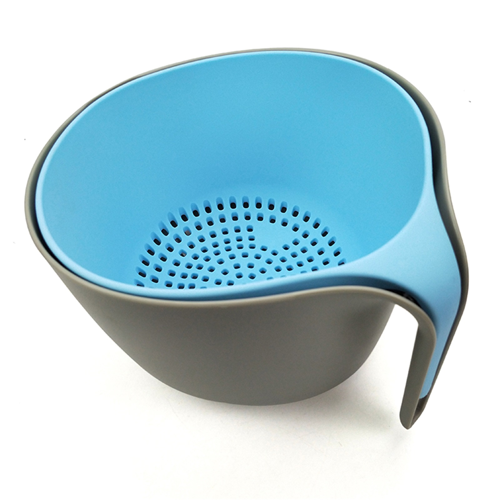 Multi-functional fruit and vegetable cleaning double drain basket