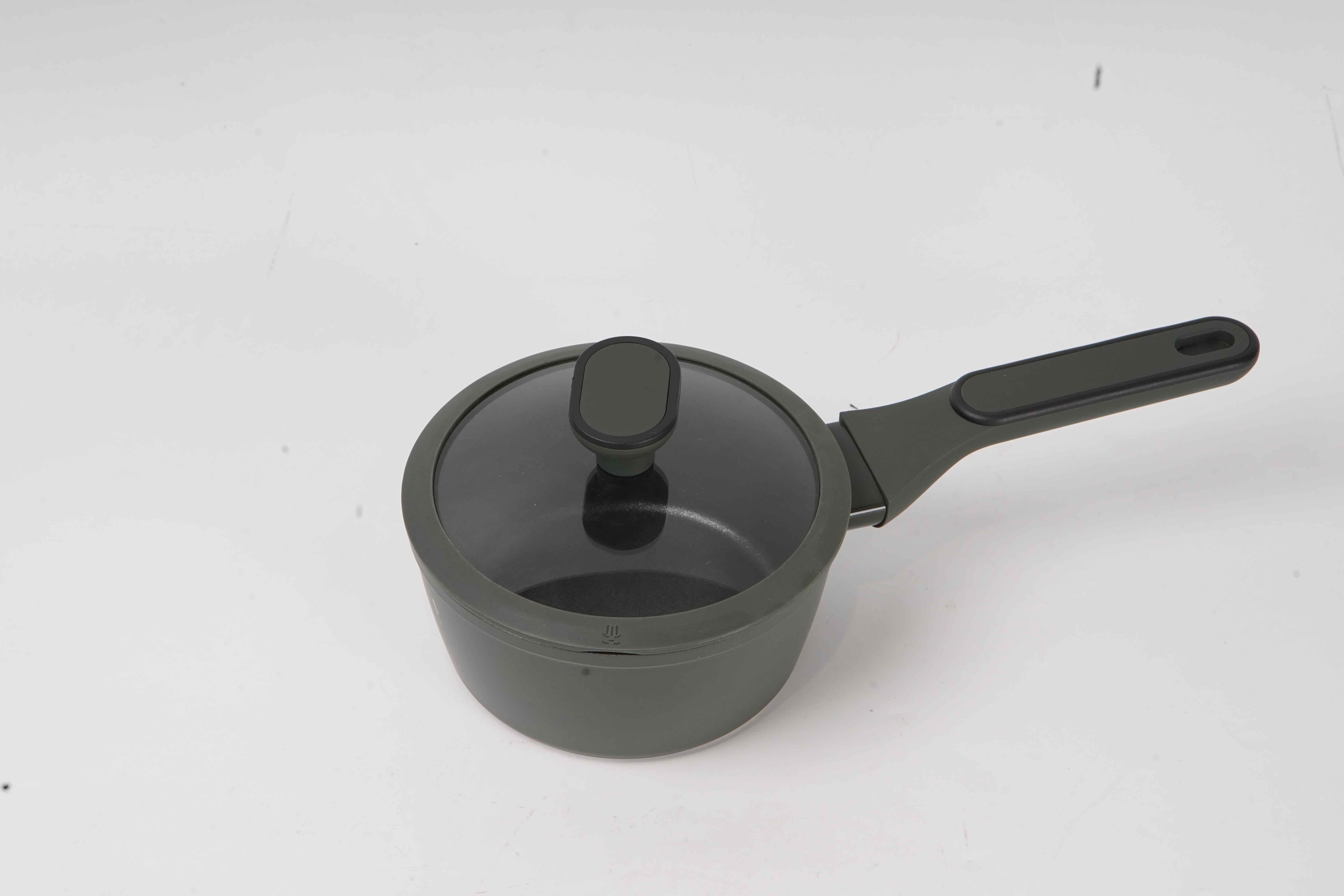 Forged sauce pan with new handle and lid