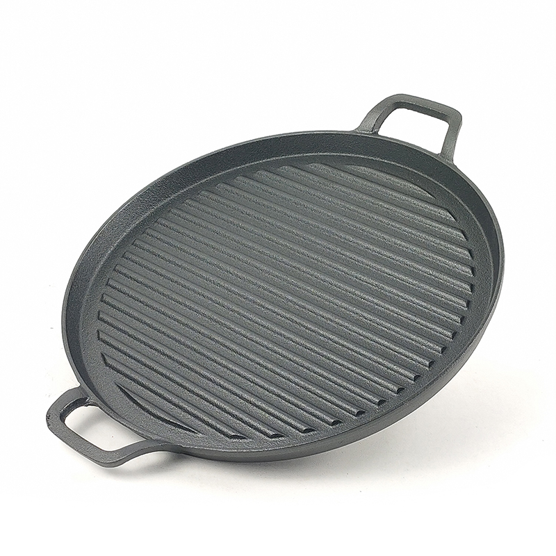 Cast iron grill pan with griddle