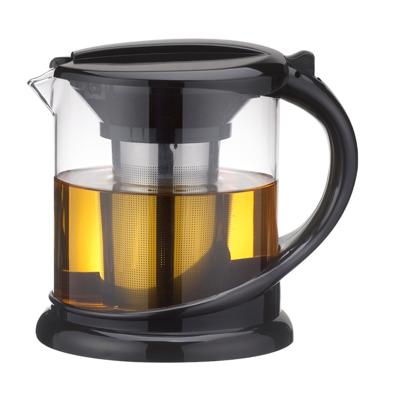 1000ml borosilicate glass coffee pot with stainless steel tea strainer