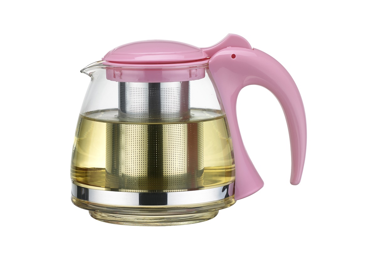 750ml borosilicate glass coffee pot with stainless steel tea strainer D