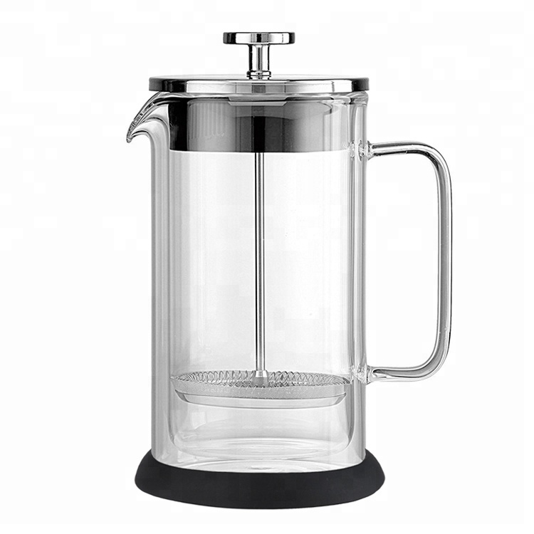 High borosilicate glass double wall french coffee press