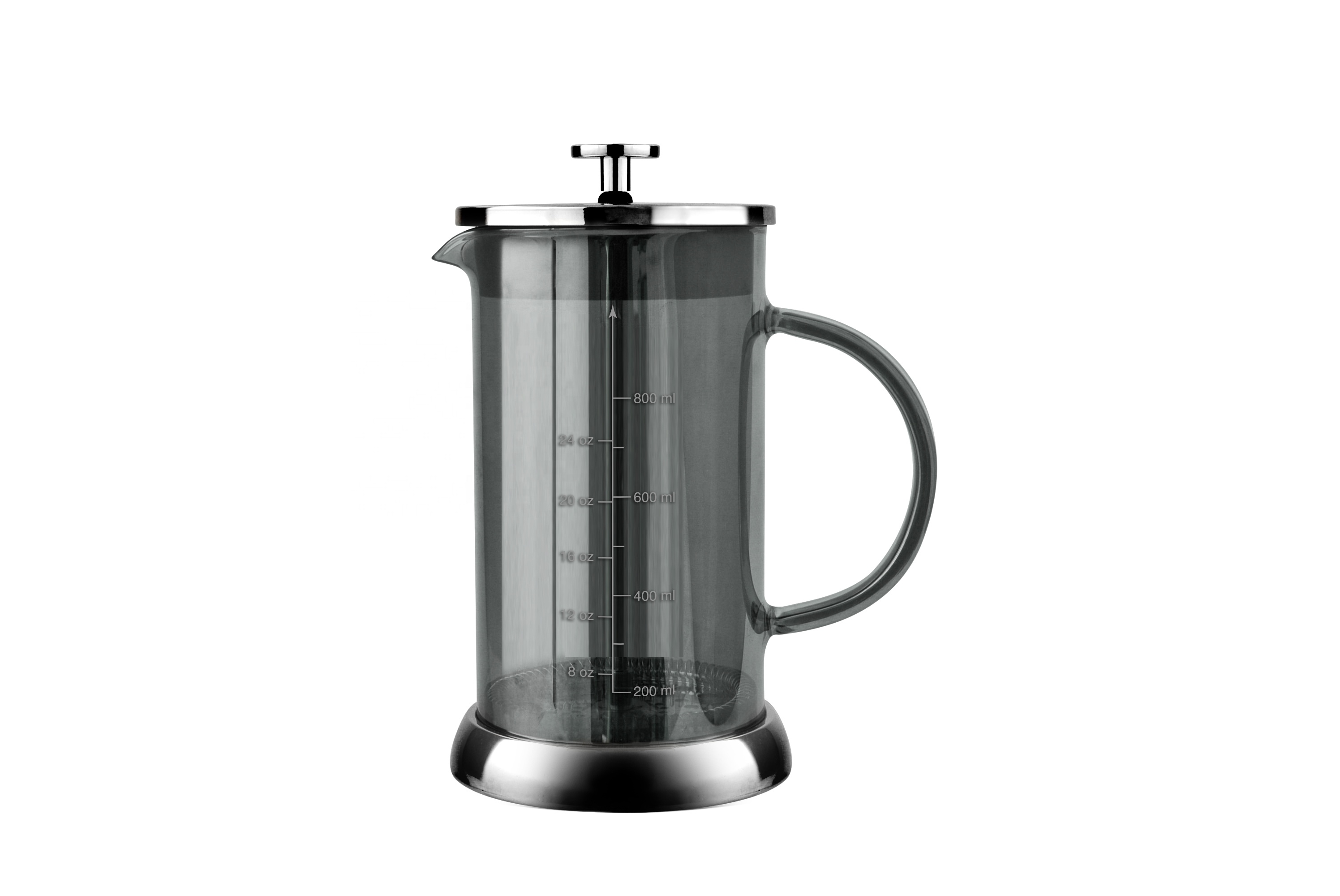 High borosilicate glass french coffee press with stainless steel lid A