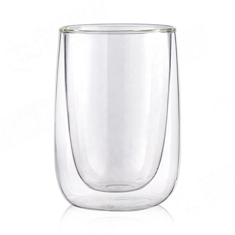 200ml high borosilicate glass double wall coffee cup