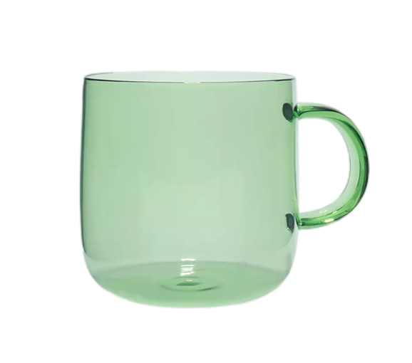 100ml high borosilicate glass single wall coffee cup with handle