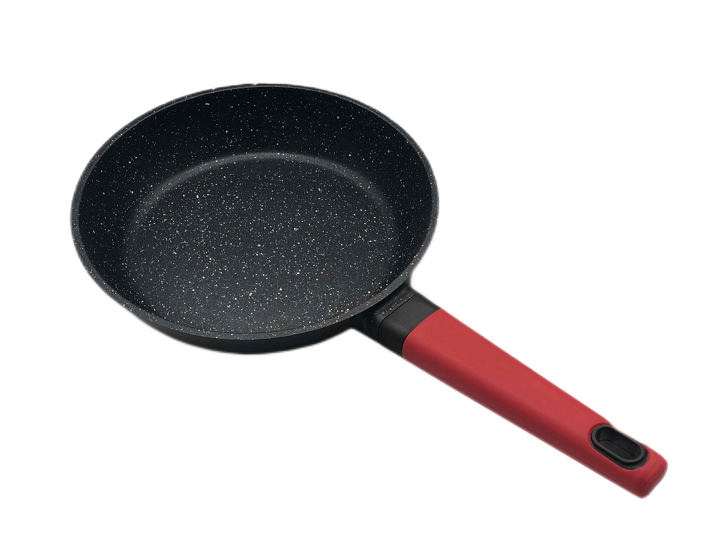 Cast aluminum fry pan-no step