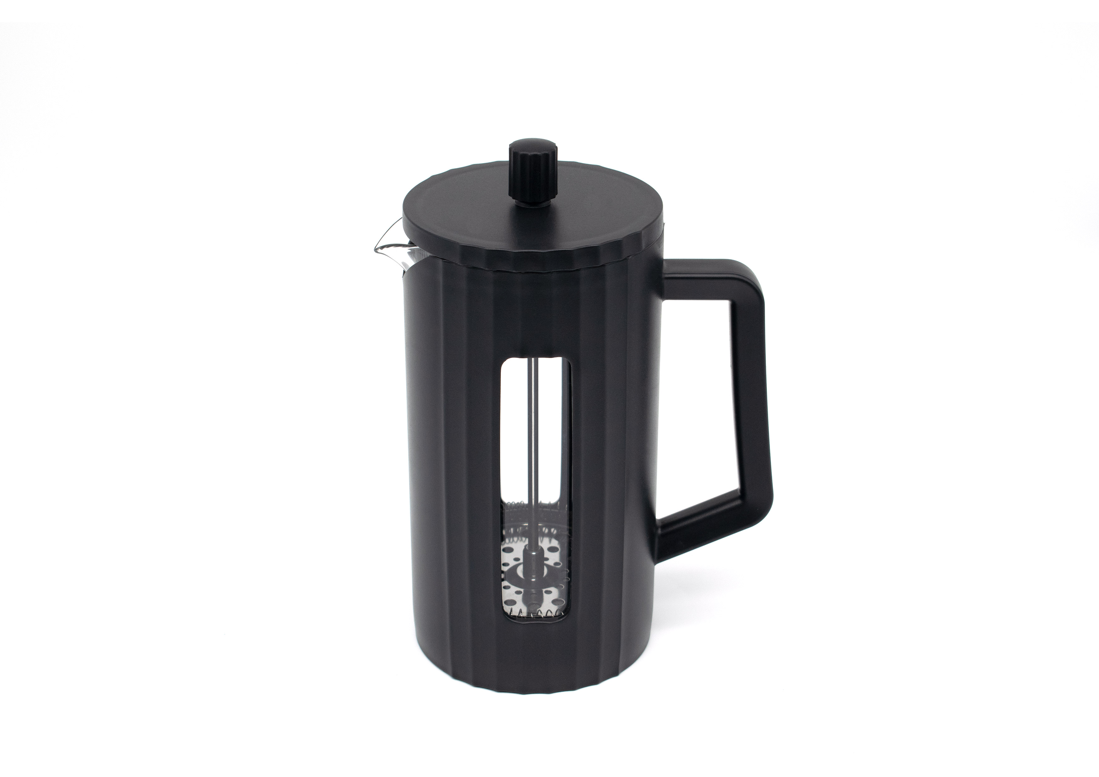 High borosilicate glass french coffee press with plastic frame