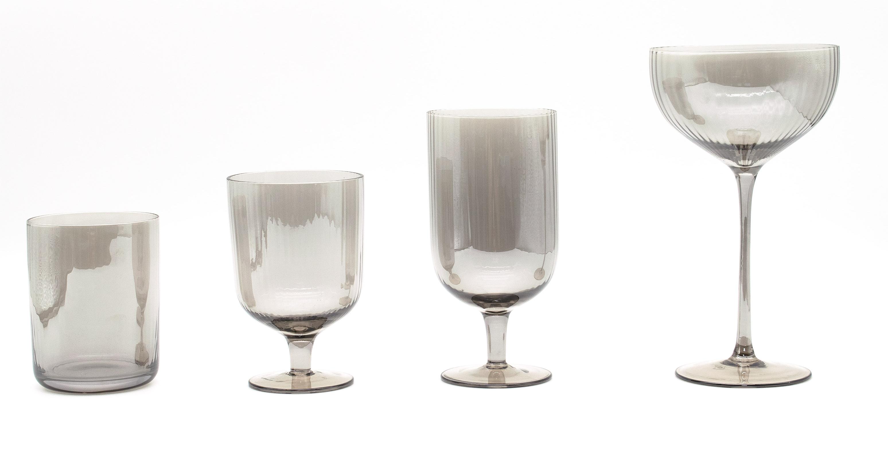 high borosilicate glass single wall cup set