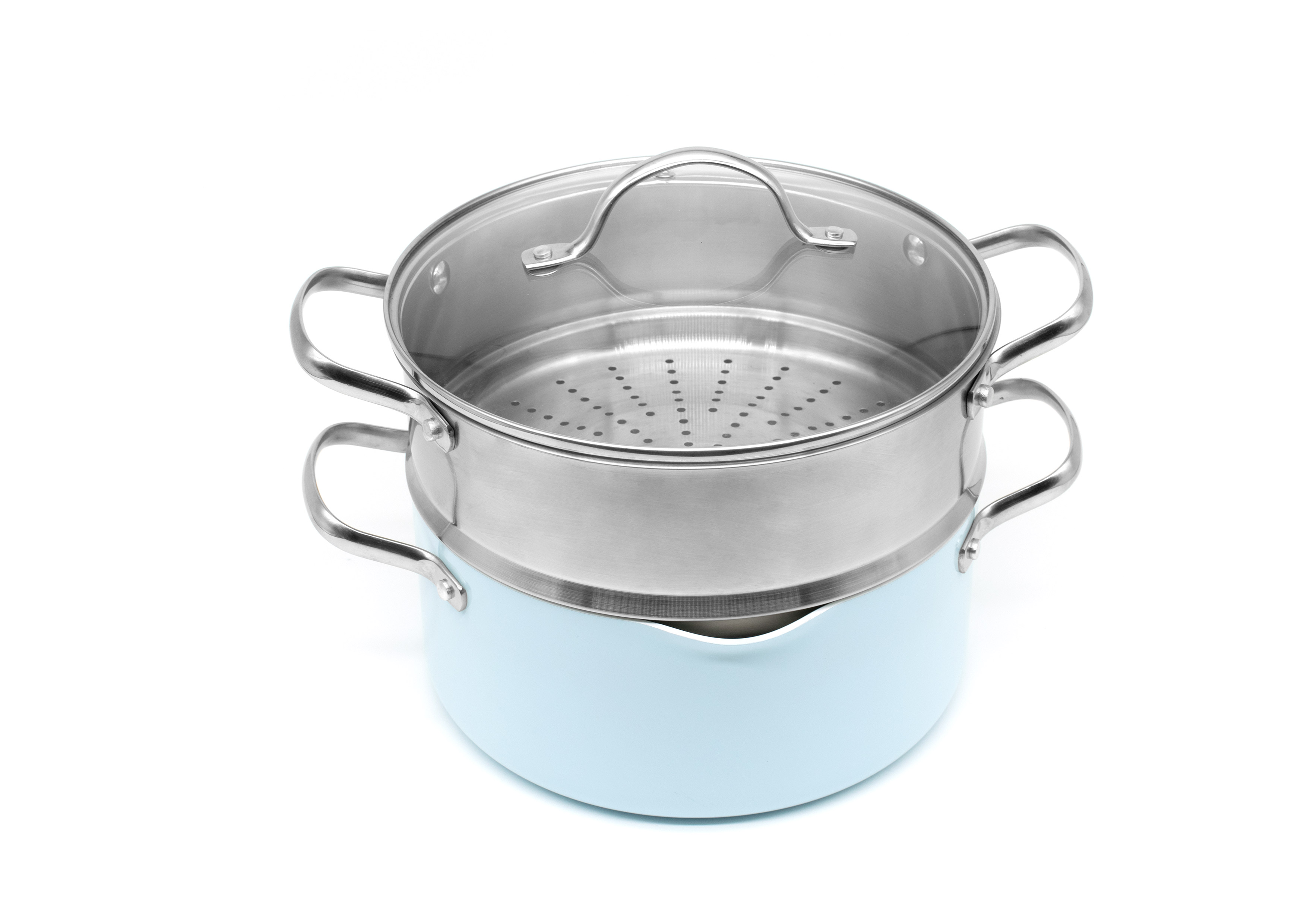 24x11cm casserole with lid 2.5mm 24cm stainless steel steamer 201